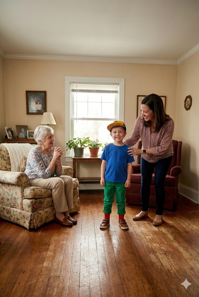 Lucas visita a la abuela